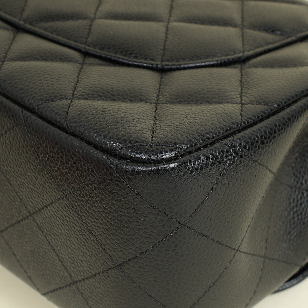 Chanel Black CC Classic Double Flap Jumbo Bag
