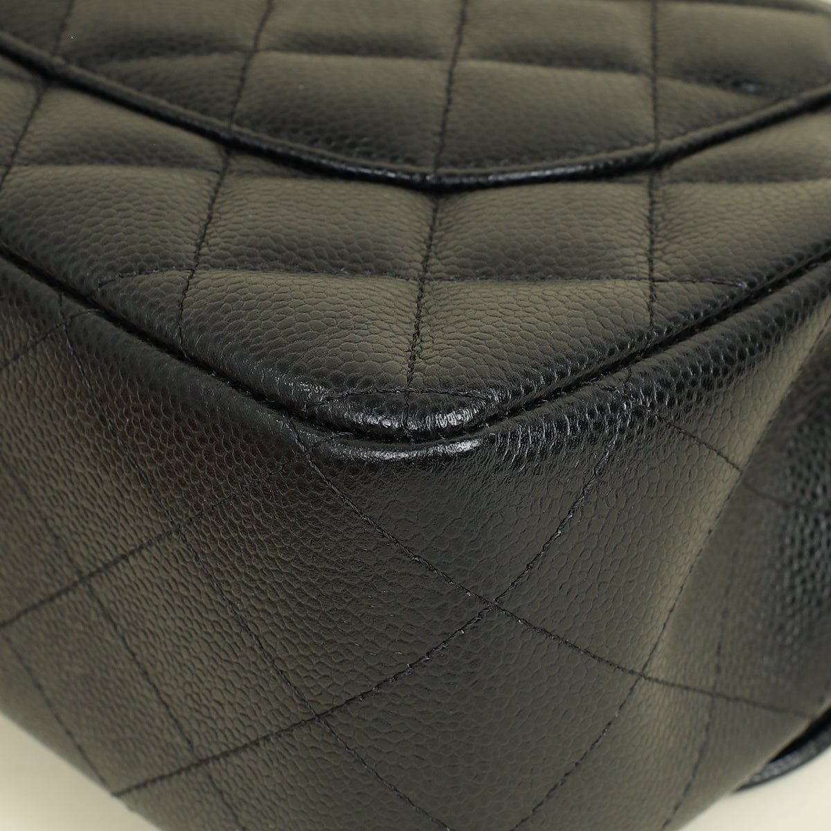 Chanel Black CC Classic Double Flap Jumbo Bag