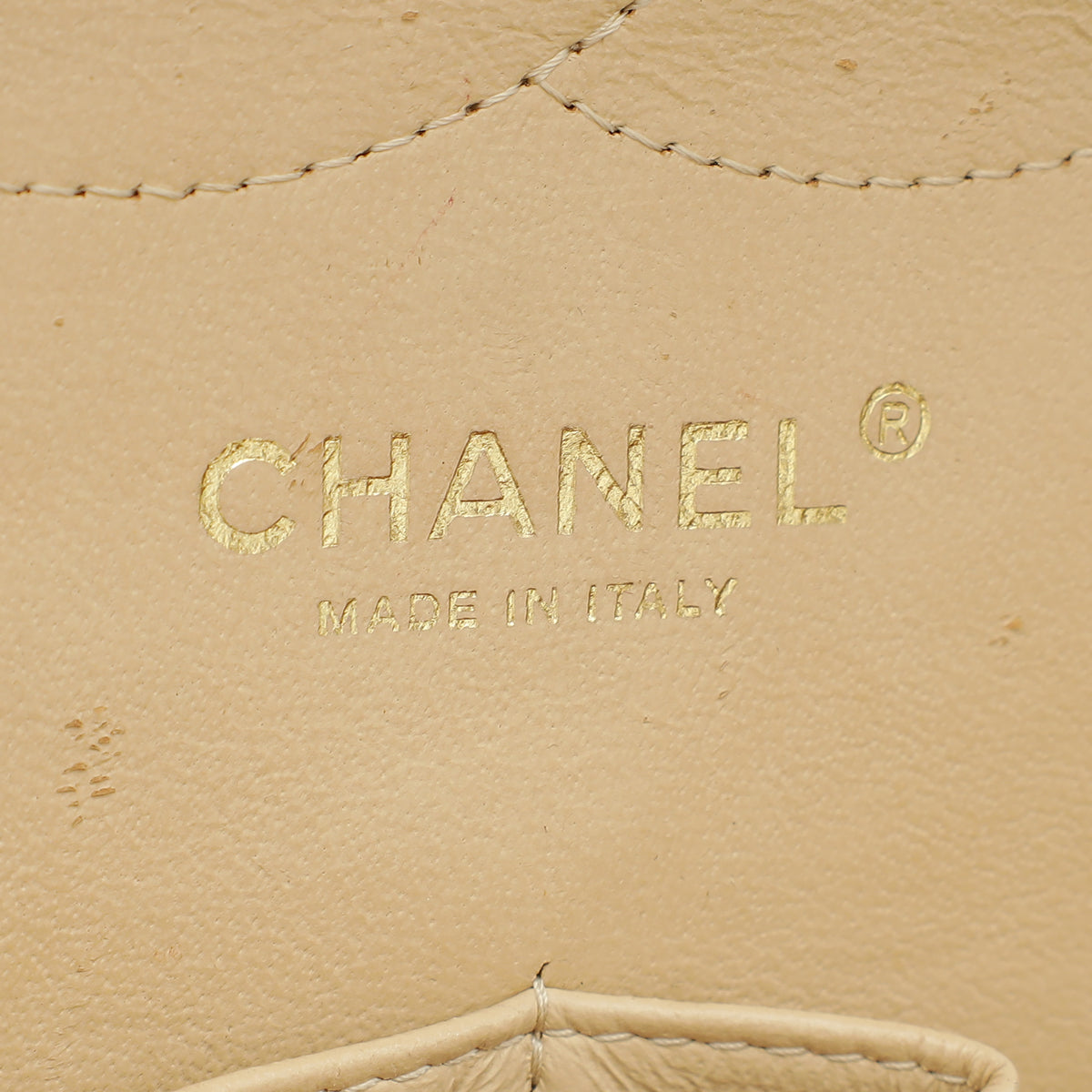 Chanel Beige CC Classic Double Flap Jumbo Bag