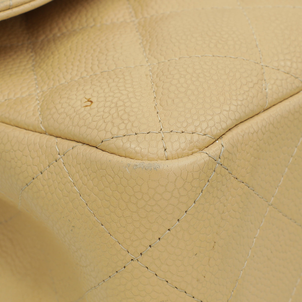 Chanel Beige CC Classic Double Flap Jumbo Bag