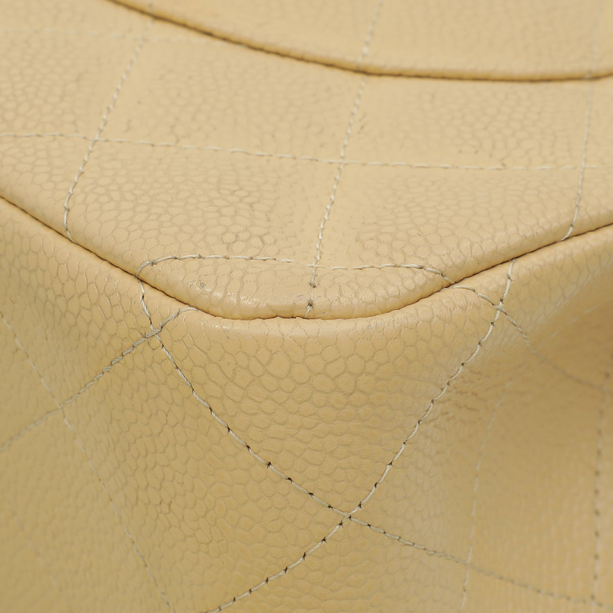 Chanel Beige CC Classic Double Flap Jumbo Bag