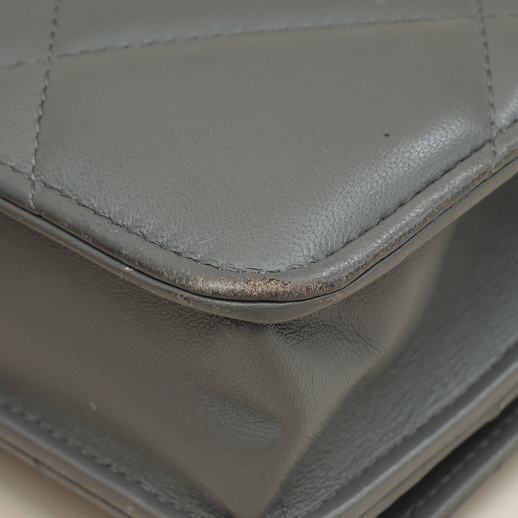 Chanel Grey CC 19 Wallet On Chain