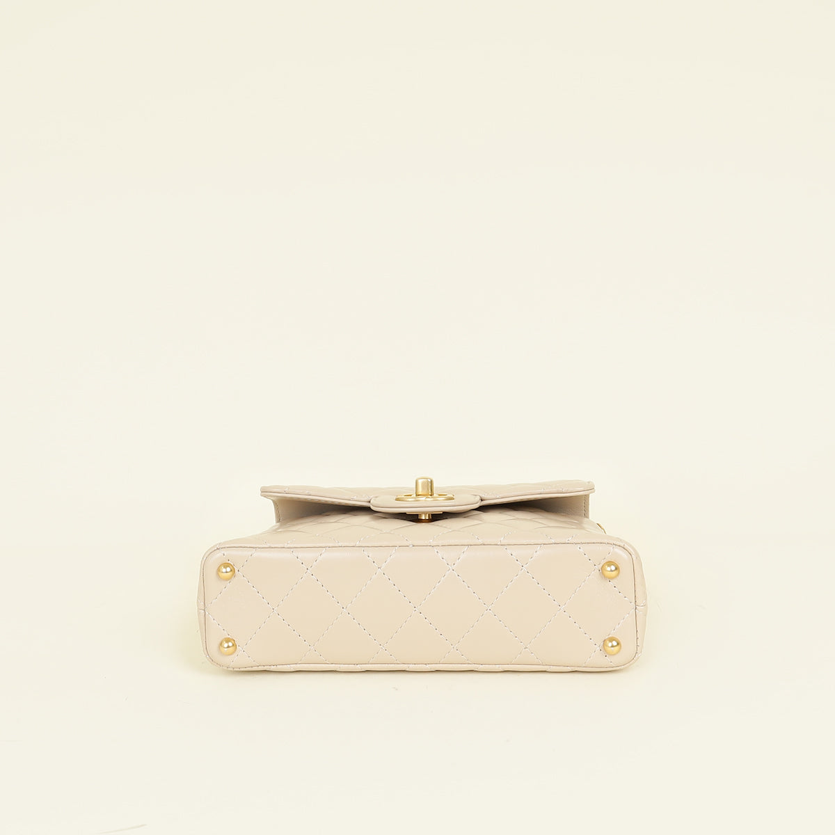Chanel Beige Top Handle Small Flap Bag