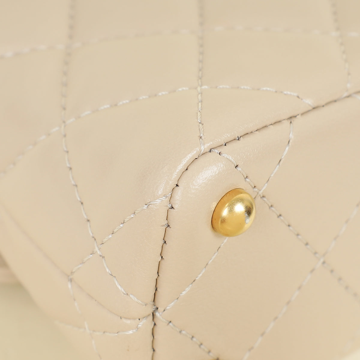 Chanel Beige Top Handle Small Flap Bag