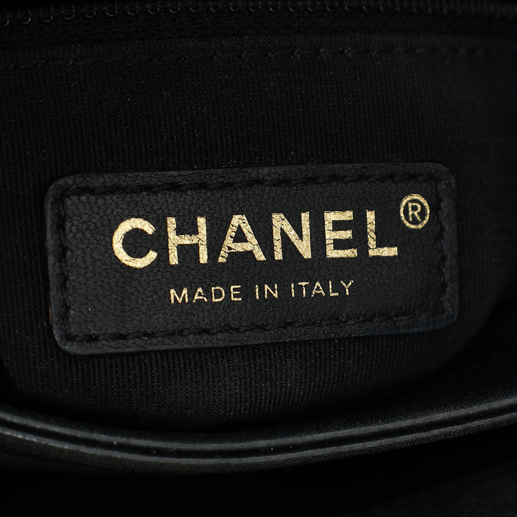 Chanel Black CC Top Handle Envelope Flap Bag