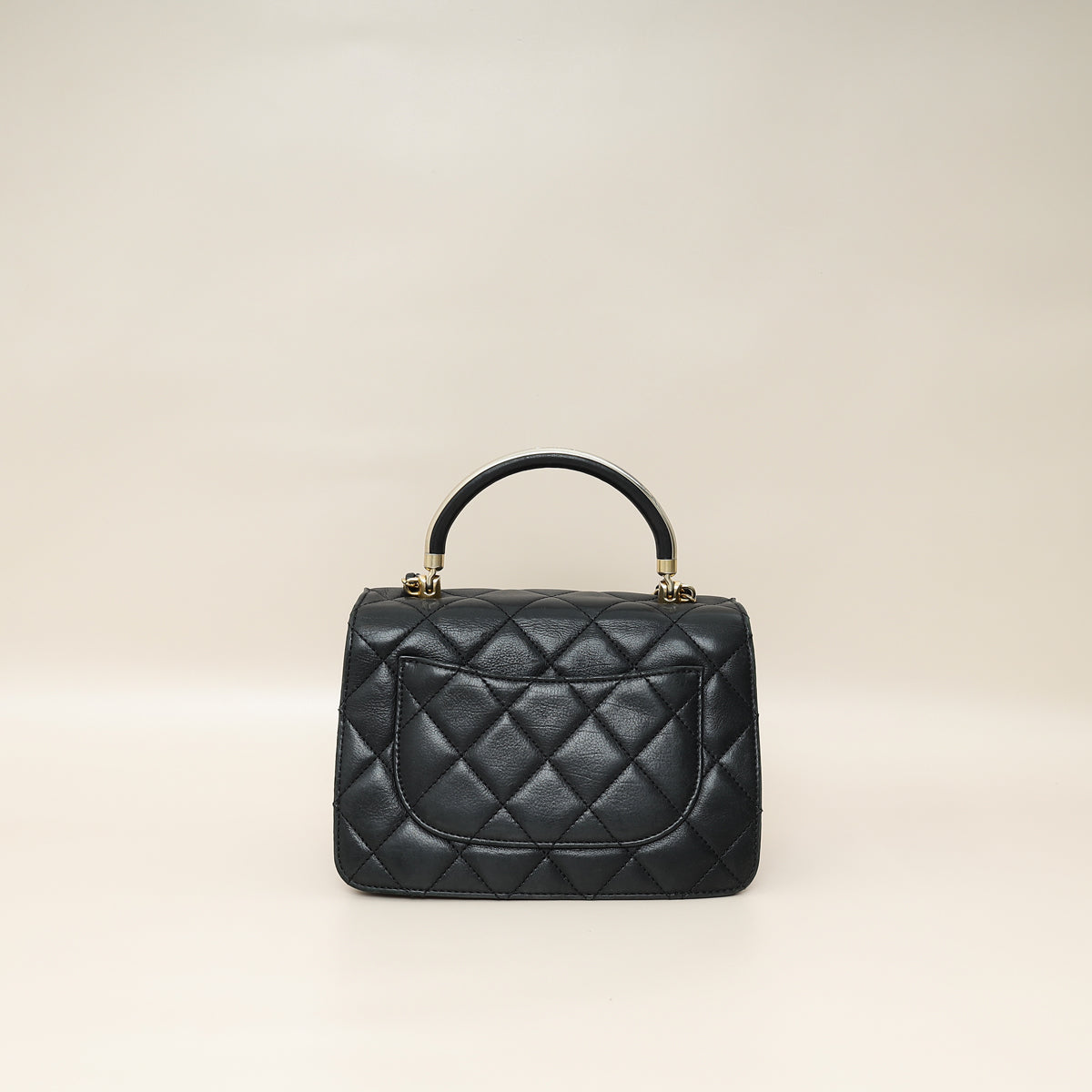 Chanel Black CC Top Handle Envelope Flap Bag