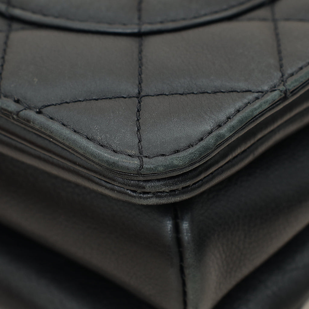 Chanel Black CC Top Handle Envelope Flap Bag