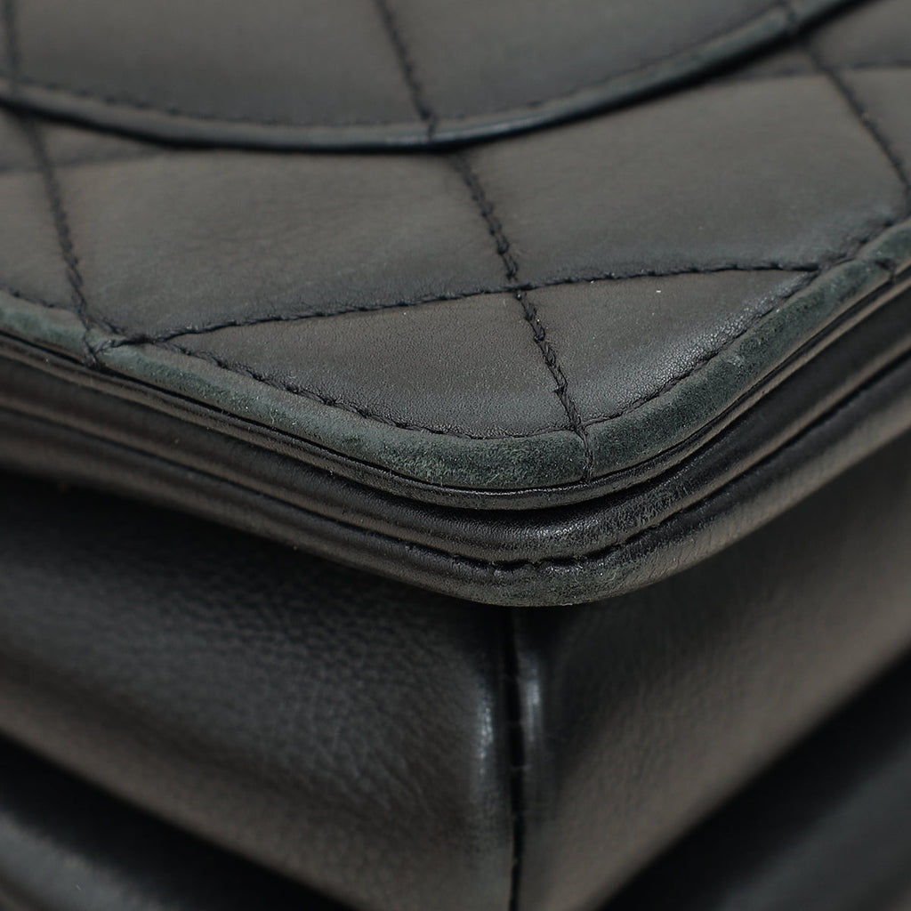 Chanel Black CC Top Handle Envelope Flap Bag