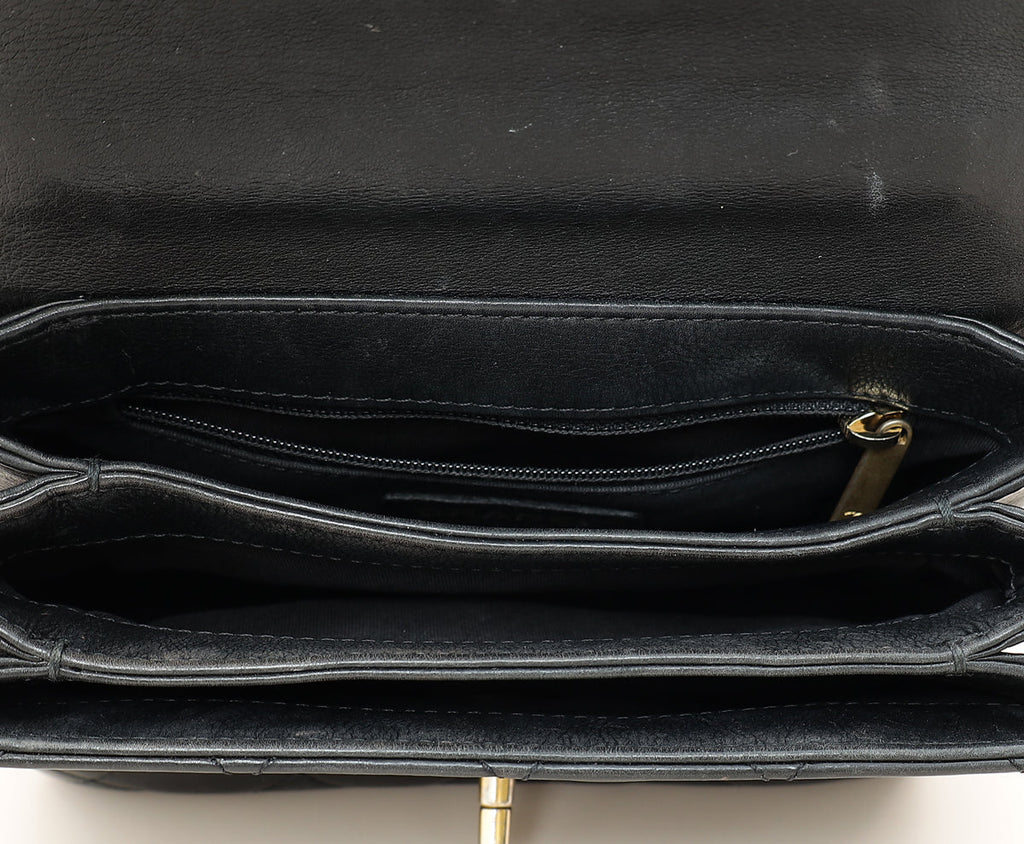 Chanel Black CC Top Handle Envelope Flap Bag