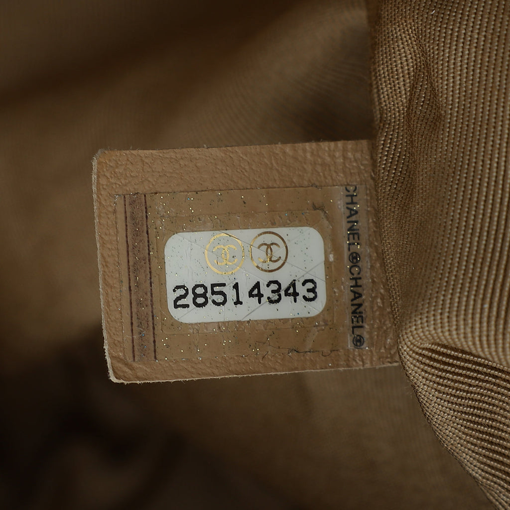 Chanel Beige CC Rolled Up Bucket Drawstring Bag