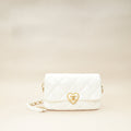 Chanel White CC Plexiglass Quilted Coco Love Flap Bag