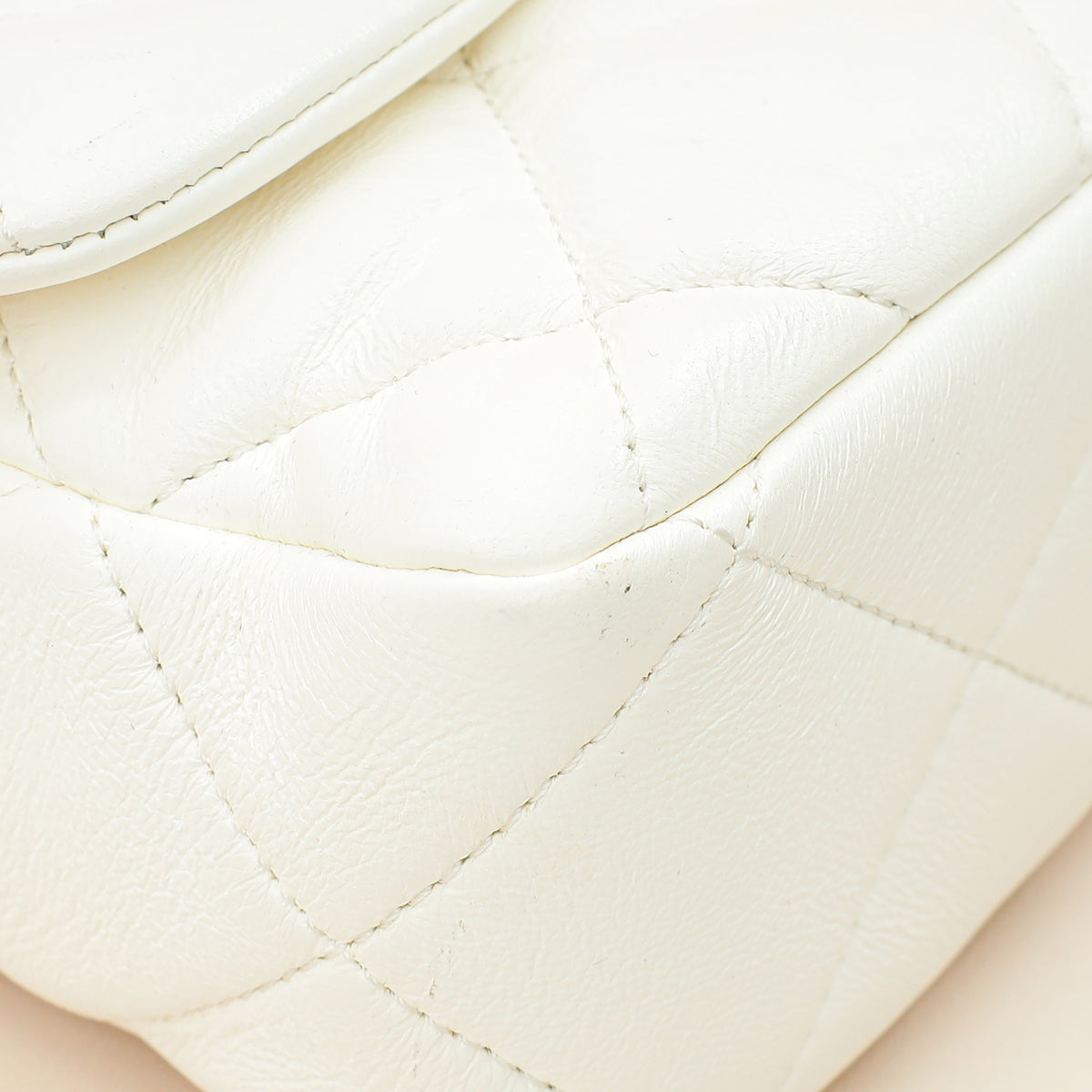 Chanel White CC Plexiglass Quilted Coco Love Flap Bag