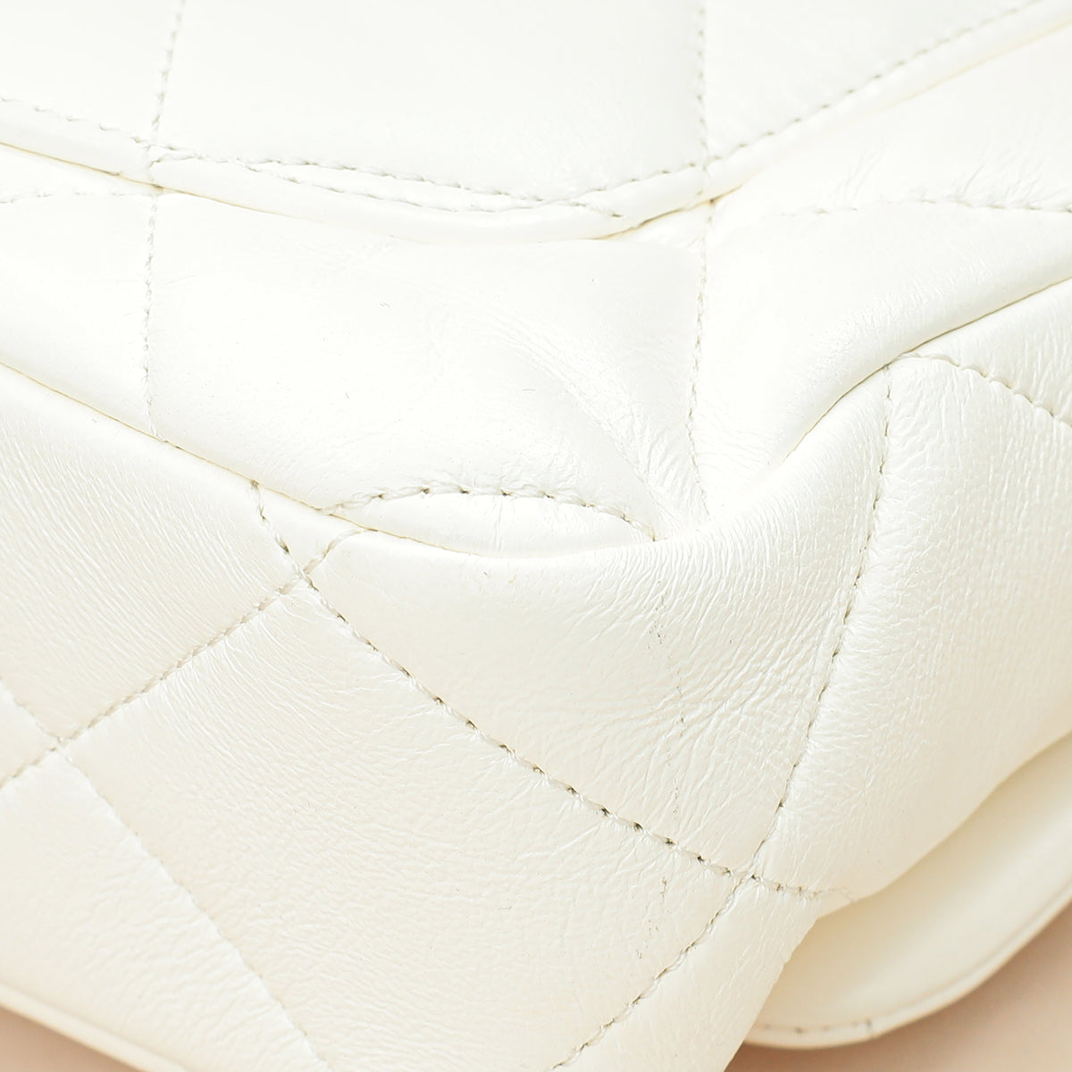 Chanel White CC Plexiglass Quilted Coco Love Flap Bag