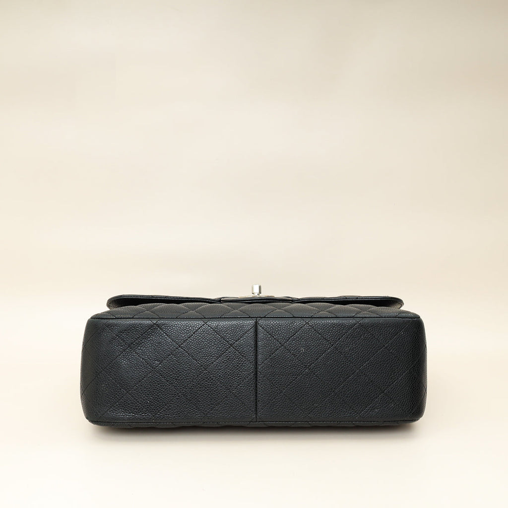 Chanel Black CC Classic Double Flap Jumbo Bag