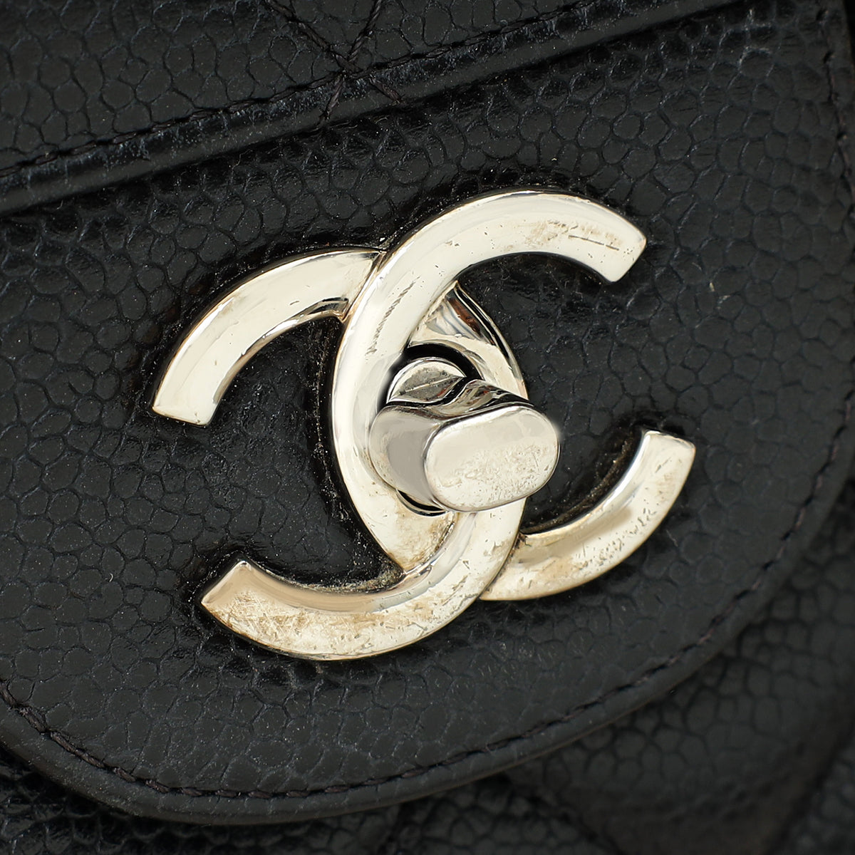 Chanel Black CC Classic Double Flap Jumbo Bag