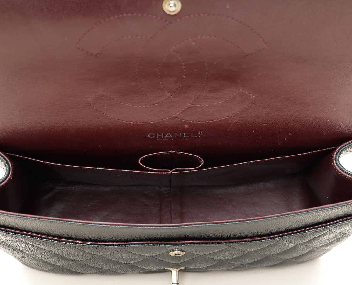 Chanel Black CC Classic Double Flap Jumbo Bag
