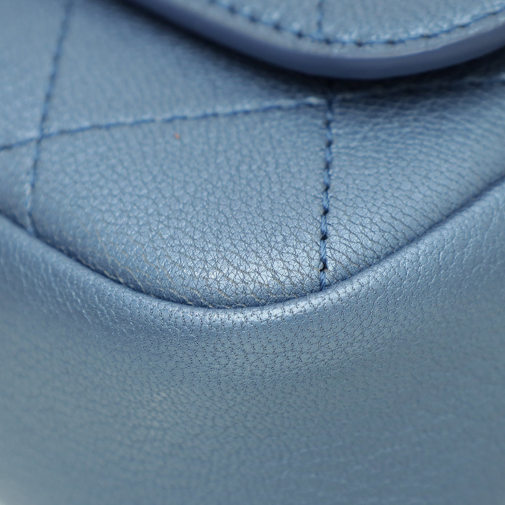 Chanel Metallic Light Blue Casual Trip Belt Bag