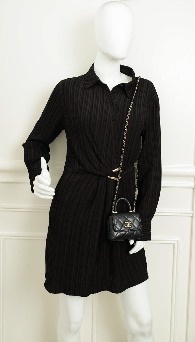Chanel Black Nano Coco Handle Bag