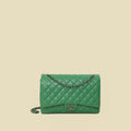 Chanel Green Classic Maxi Double Flap Bag