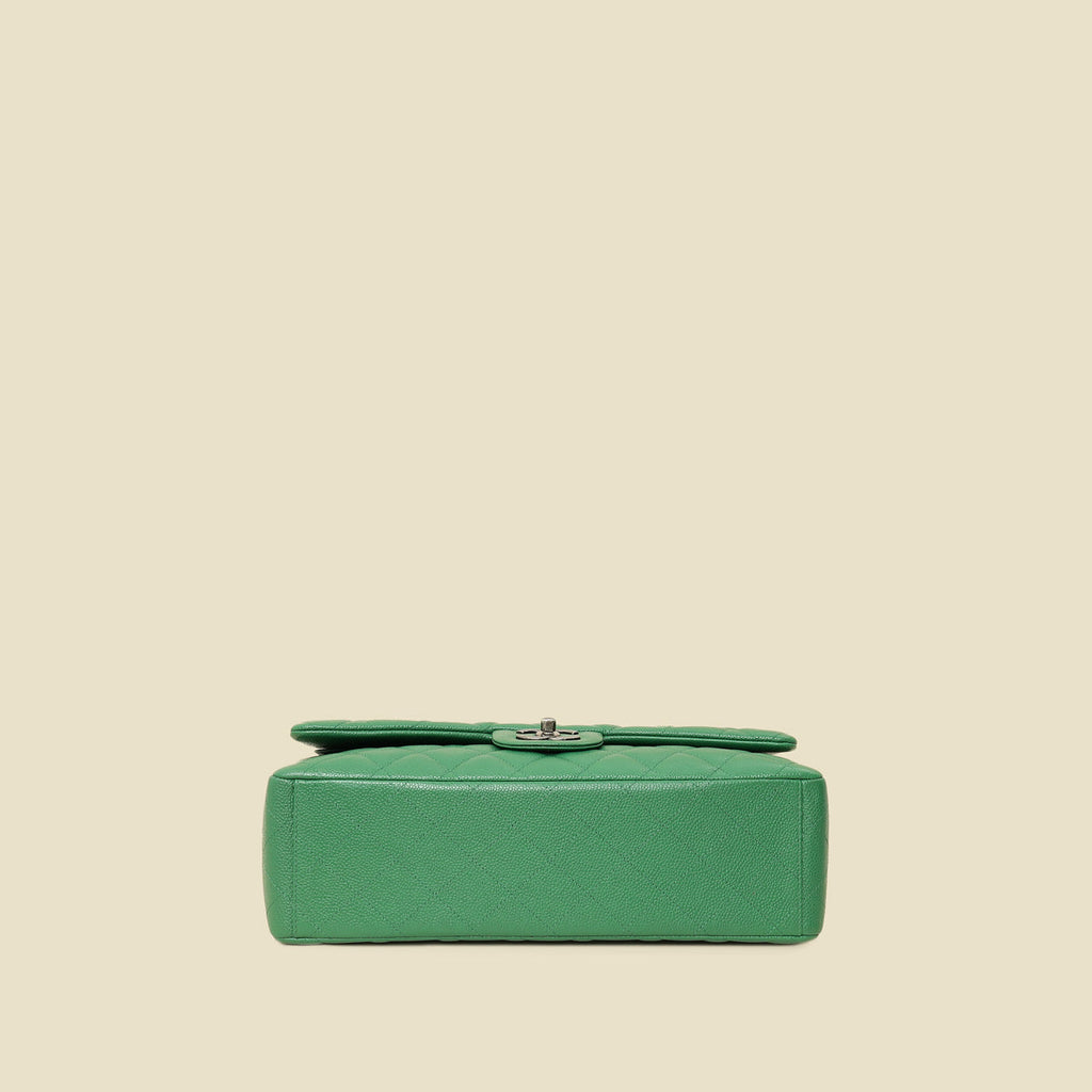 Chanel Green Classic Maxi Double Flap Bag
