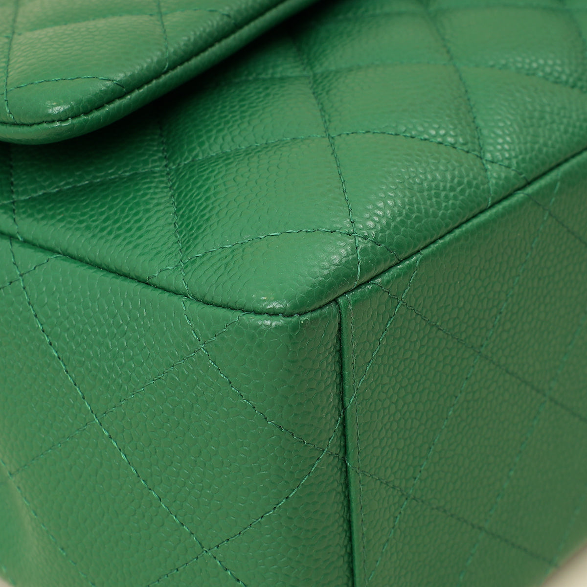 Chanel Green Classic Maxi Double Flap Bag
