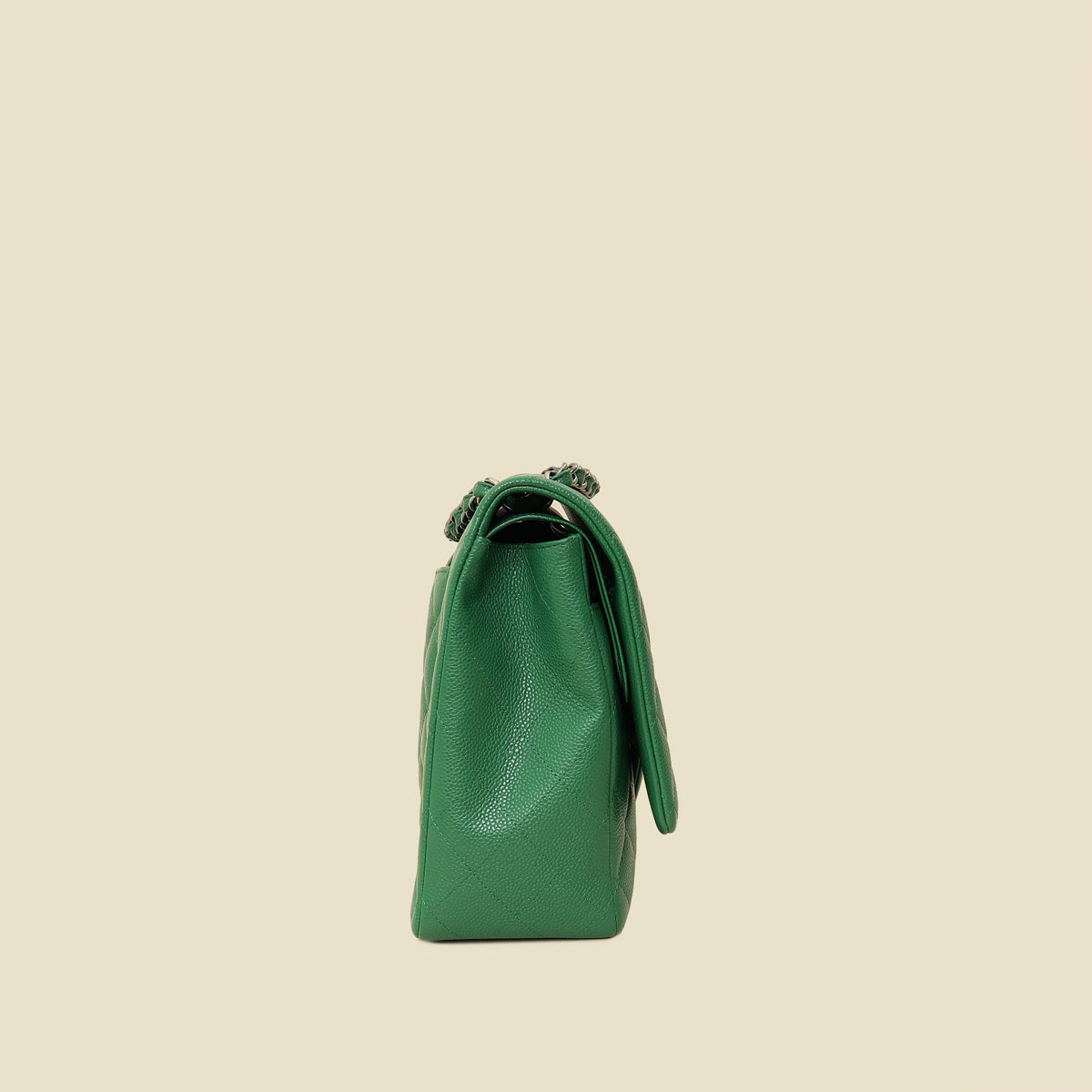 Chanel Green Classic Maxi Double Flap Bag