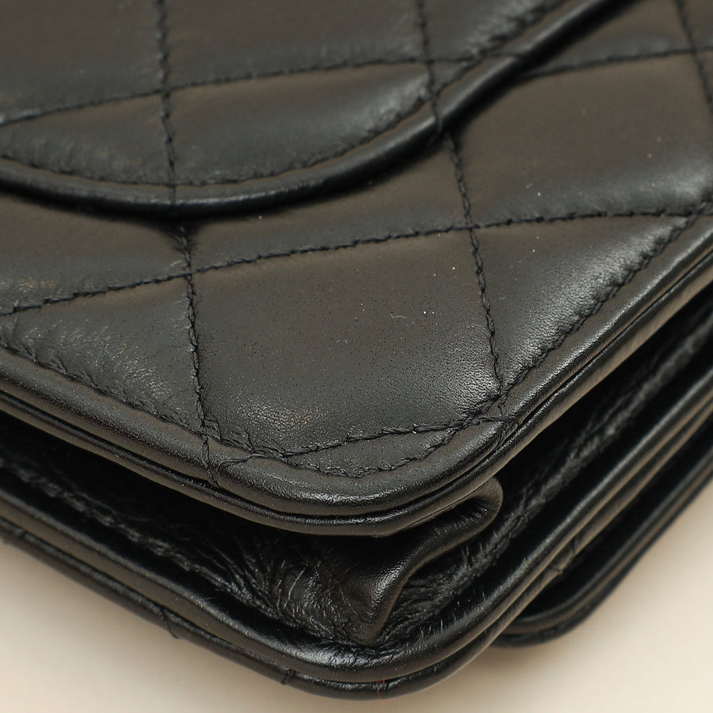 Chanel Black Maxi Pearls Wallet on Chain