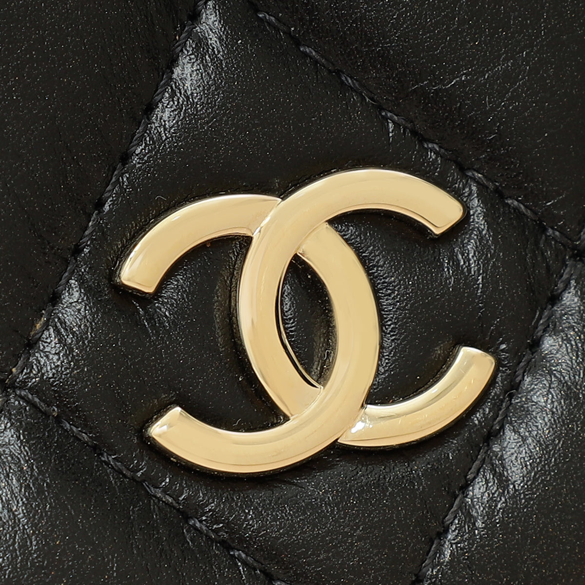 Chanel Black Maxi Pearls Wallet on Chain