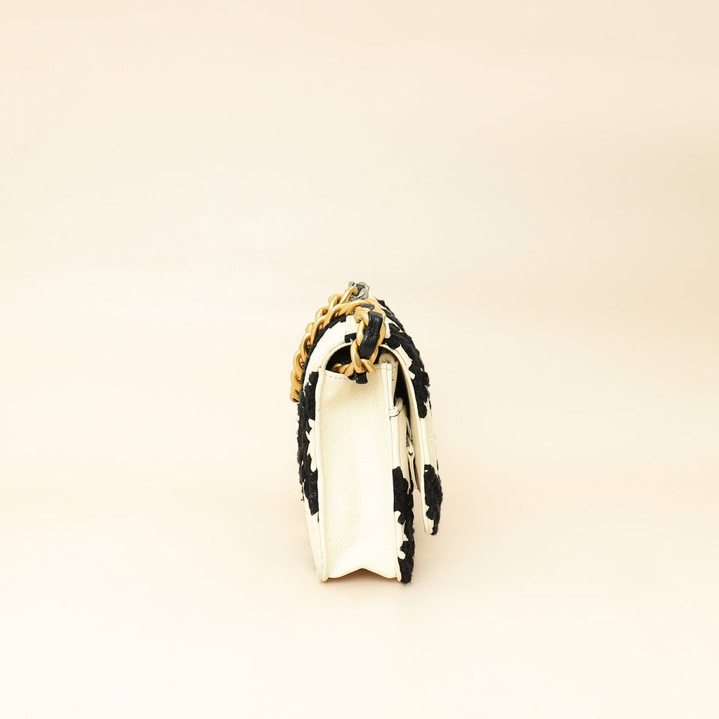 Chanel Bicolor Crochet Chanel 19 Wallet on Chain