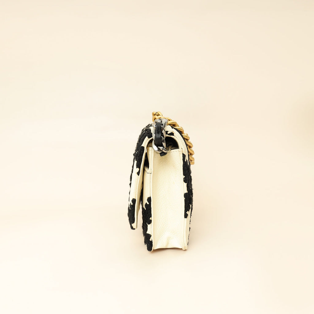 Chanel Bicolor Crochet Chanel 19 Wallet on Chain