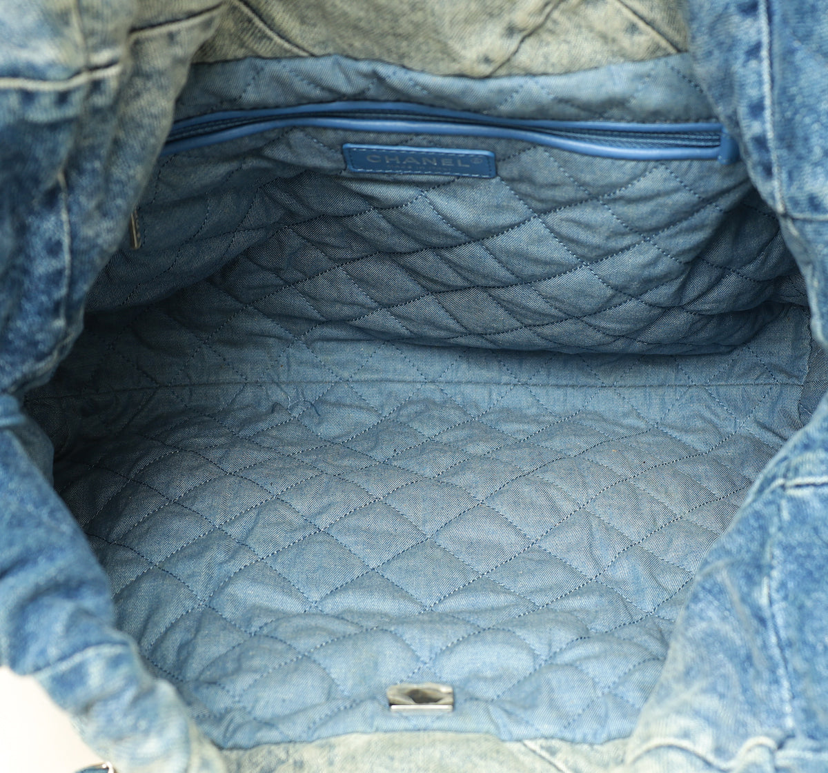 Chanel Blue Denim Chanel 22 Small Bag
