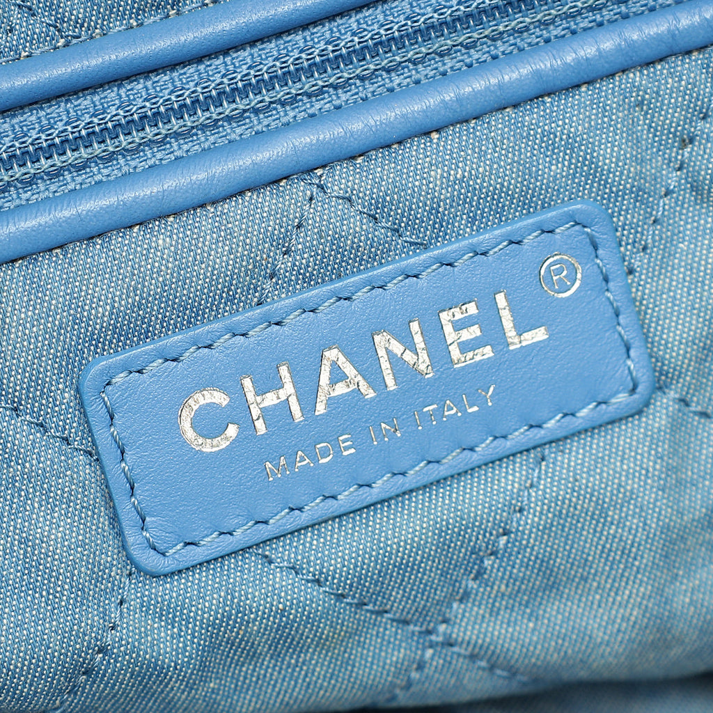 Chanel Blue Denim Chanel 22 Small Bag