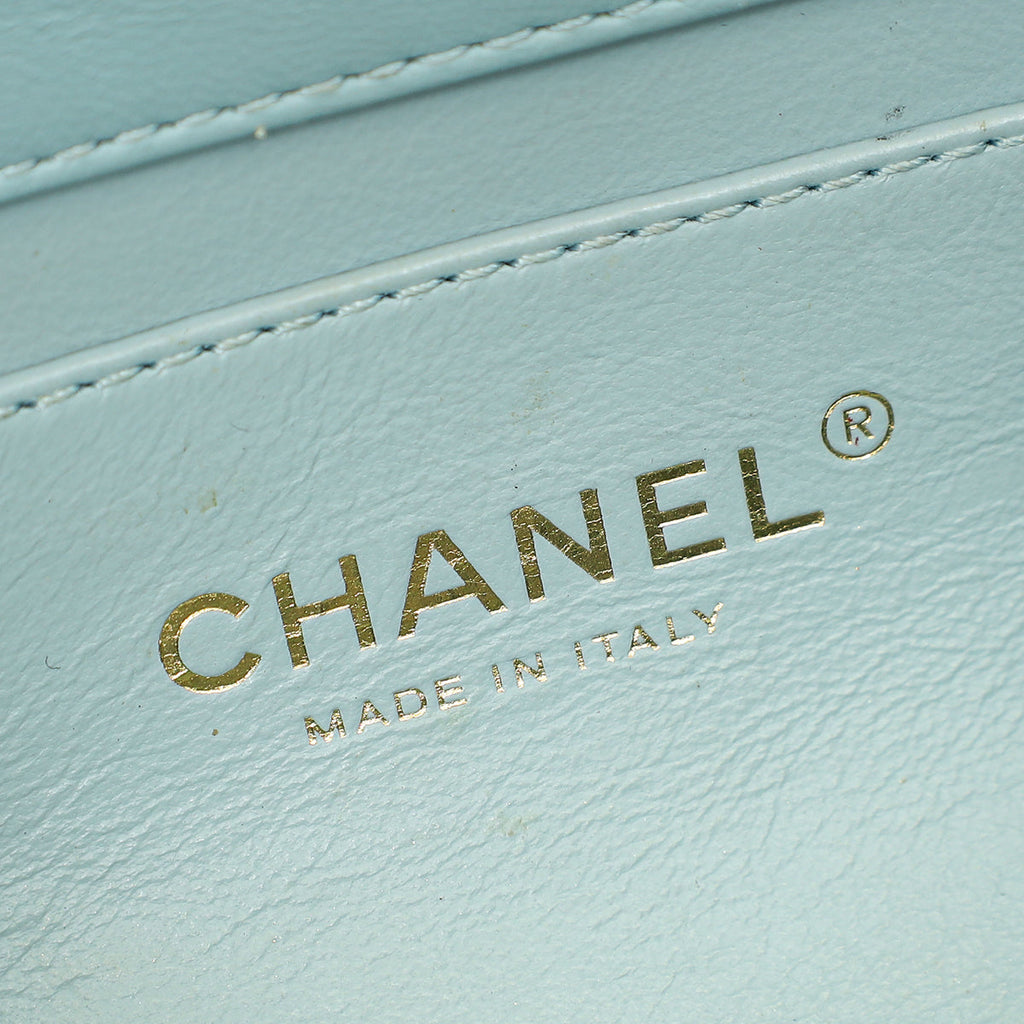 Chanel Light Blue Pending CC Mini Square Flap Bag
