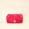 Chanel Fuchsia Diamond Fringe Flap Bag