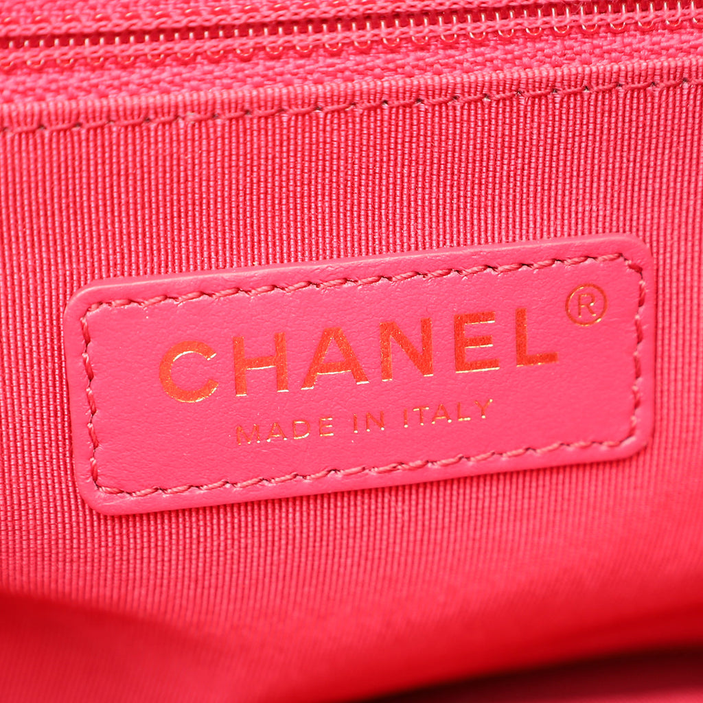 Chanel Fuchsia Diamond Fringe Flap Bag