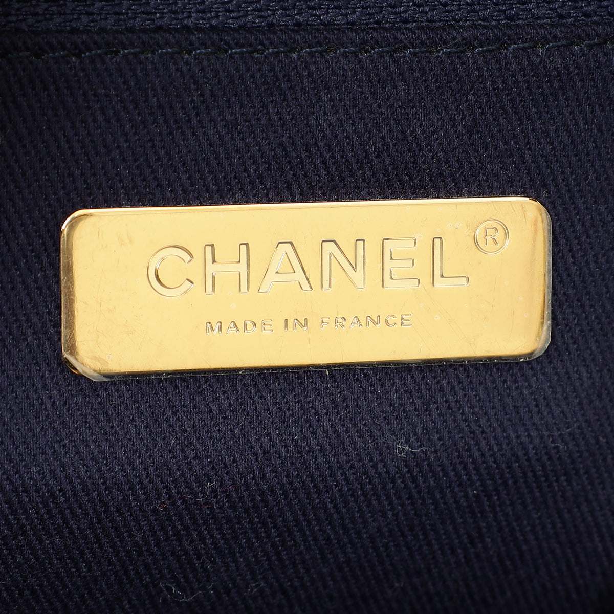 Chanel Navy Blue CC Shopping Tote Bag