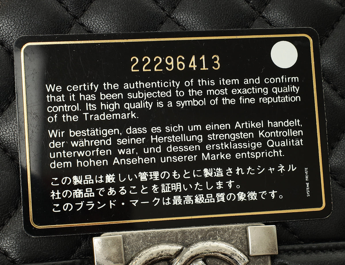 Chanel Black Le Boy Medium Bag
