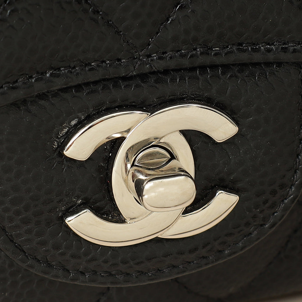 Chanel Black Classic Double Flap Medium Bag