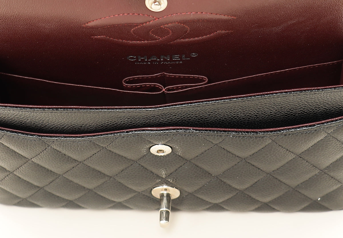 Chanel Black Classic Double Flap Medium Bag