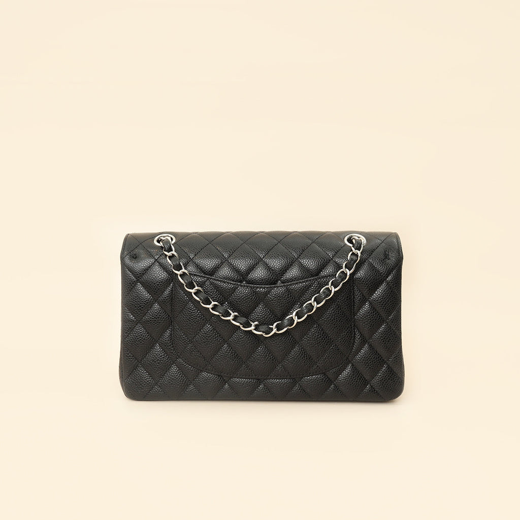 Chanel Black Classic Double Flap Medium Bag