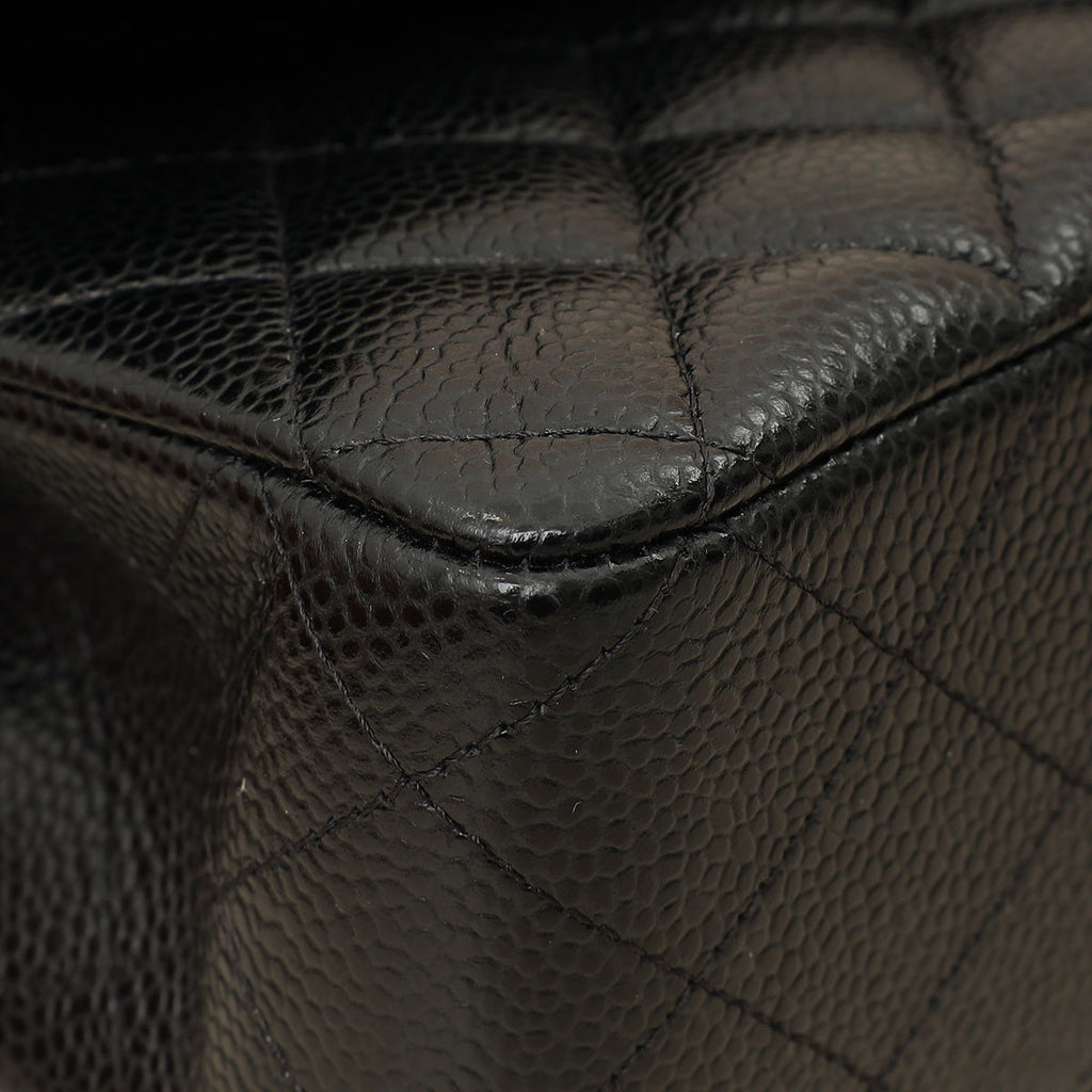 Chanel Black Classic Double Flap Medium Bag
