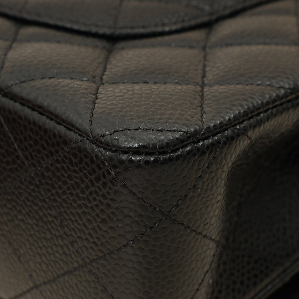 Chanel Black Classic Double Flap Medium Bag