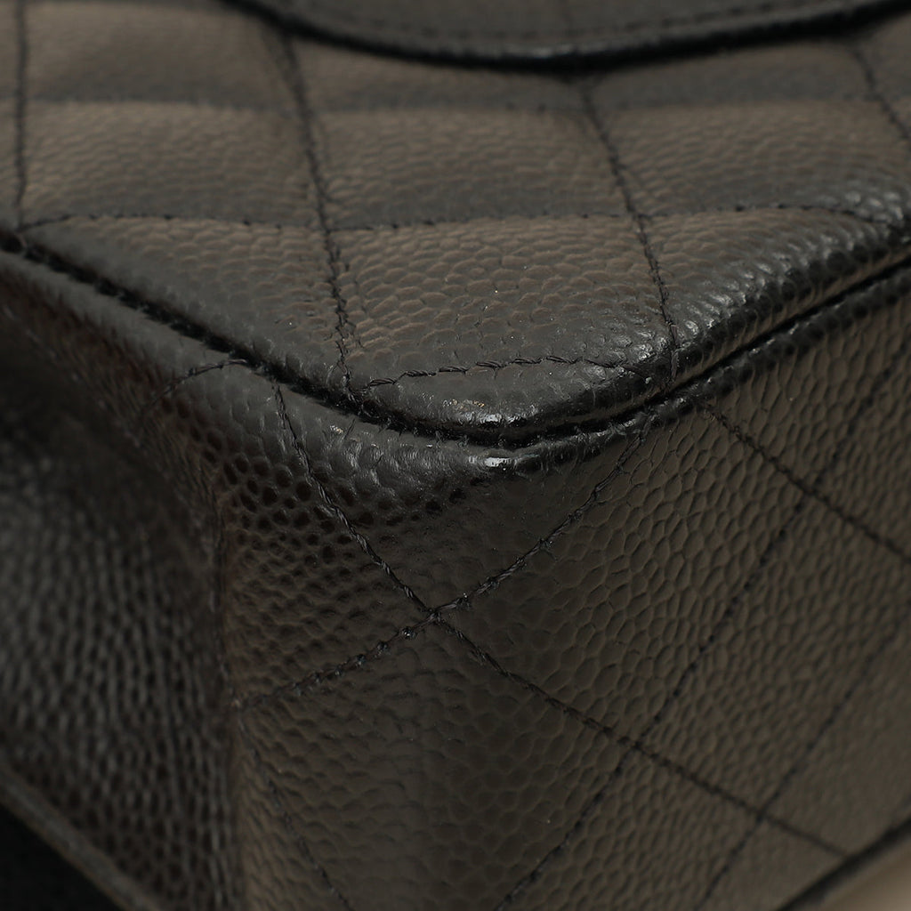 Chanel Black Classic Double Flap Medium Bag