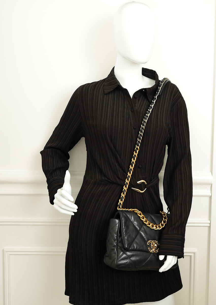 Chanel Black 19 Flap Small Bag