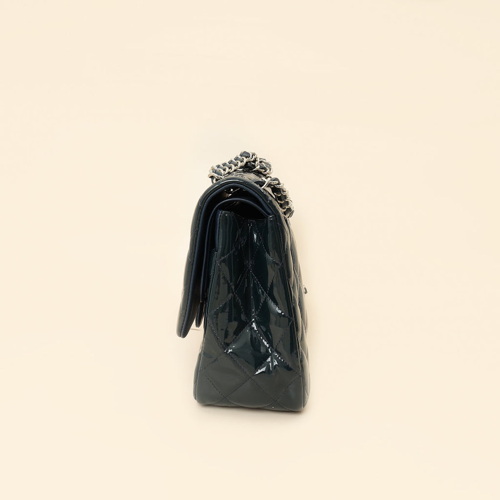 Chanel Dark Grey Classic Double Flap Jumbo Bag