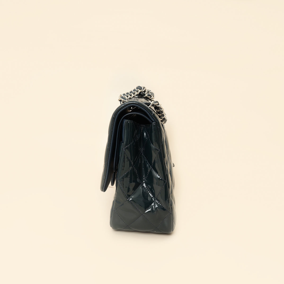 Chanel Dark Grey Classic Double Flap Jumbo Bag