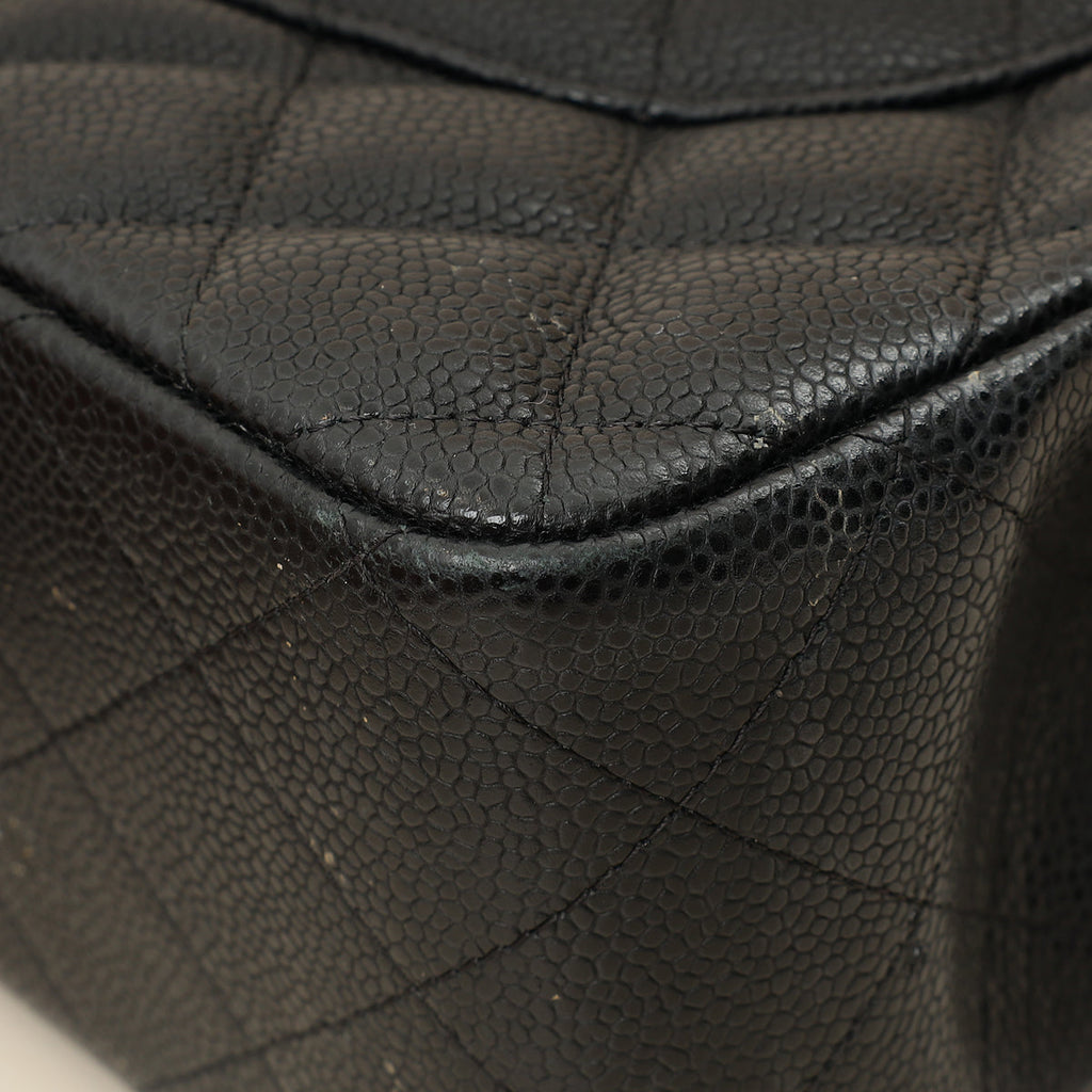 Chanel Black Classic Double Flap Jumbo Bag
