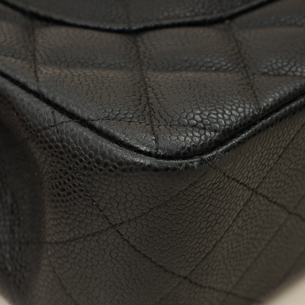 Chanel Black Classic Double Flap Jumbo Bag