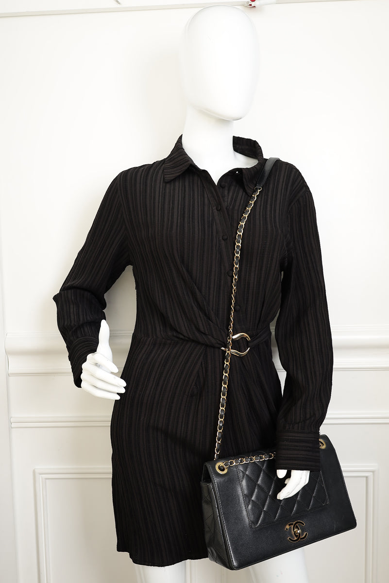 Chanel Black Mademoiselle Vintage Flap Bag
