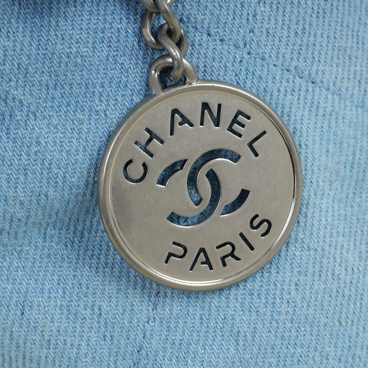 Chanel Blue CC Denim Chanel 22 Small Hobo Bag